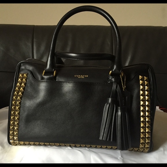 Coach Legacy Haley Satchel In Studded Leather