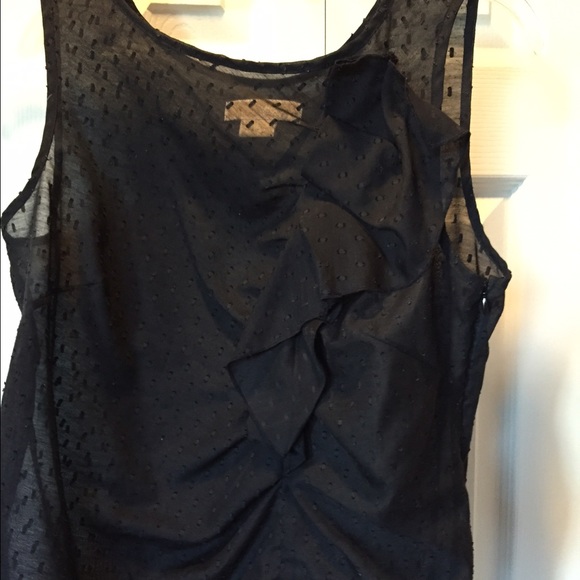 Michael Kors black sleeveless ruffle blouse