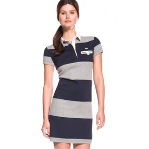 LACOSTE🐊 Short Sleeve Rugby Stripe Polo Dress NWT
