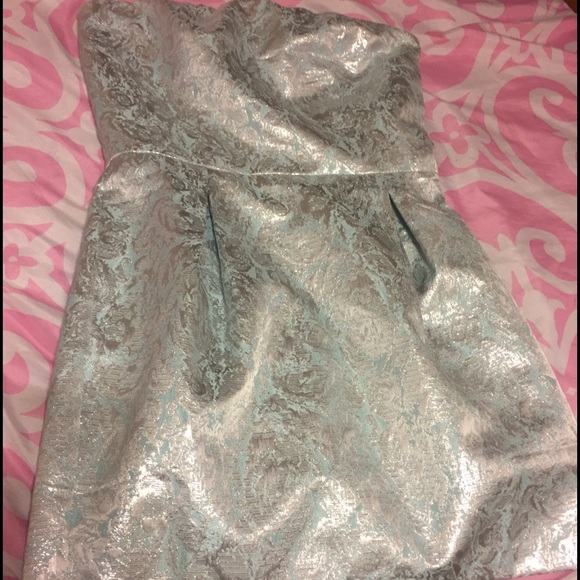 Strapless Shiny Dress