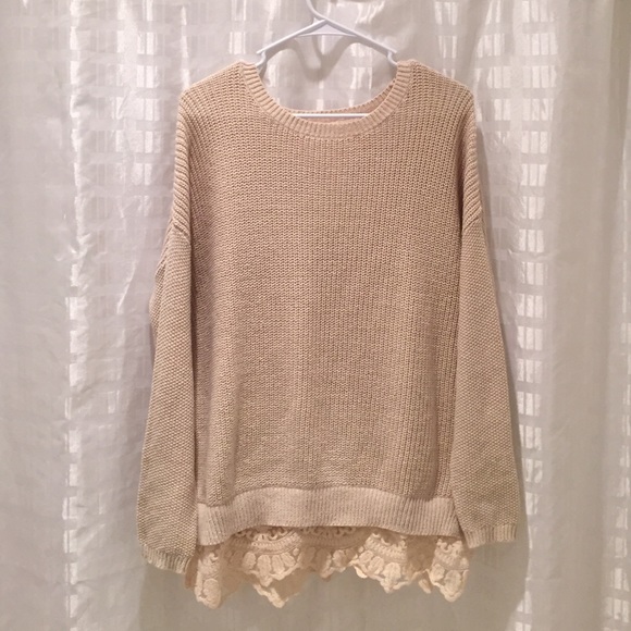 Lacey knit sweater