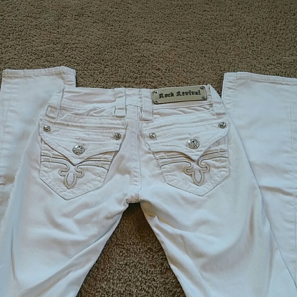 *SOLD!* White Skinny Rock Revivals! - Picture 3 of 4