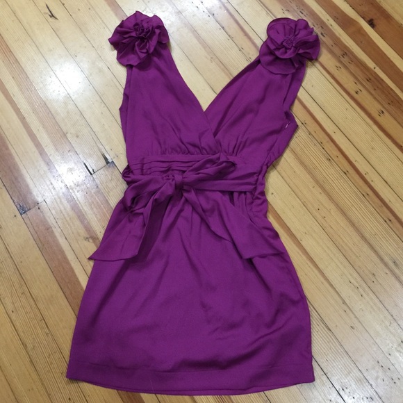 BEAUTIFUL MAGENTA DEEP V DRESS