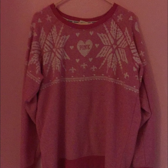 pink oversized sweatshirt