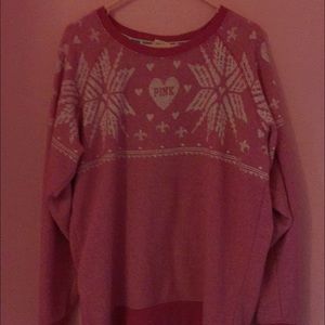 pink oversized sweatshirt