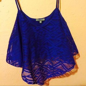 Indigo crop top Charlotte Russe