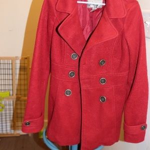 Red peacoat