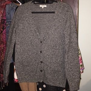 MADEWELL GRAY/BLACK CARDIGAN