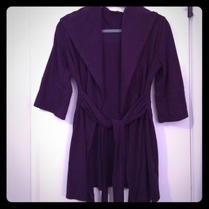 Plum 3/4 Poncho Shawl