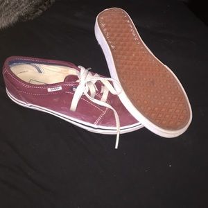 Maroon vans sneakers