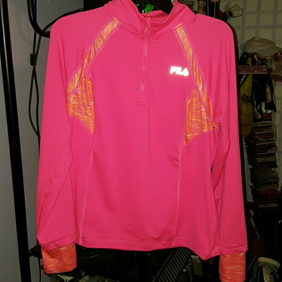 Sale! hot pink and orange fila zip up - Picture 1 of 4