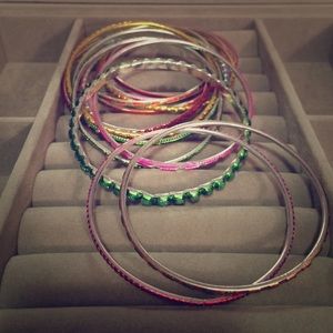 12 Bangle bracelets