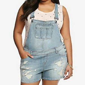 torrid shorts premium plus size 22 3x overall poshmark plus size overalls shorts