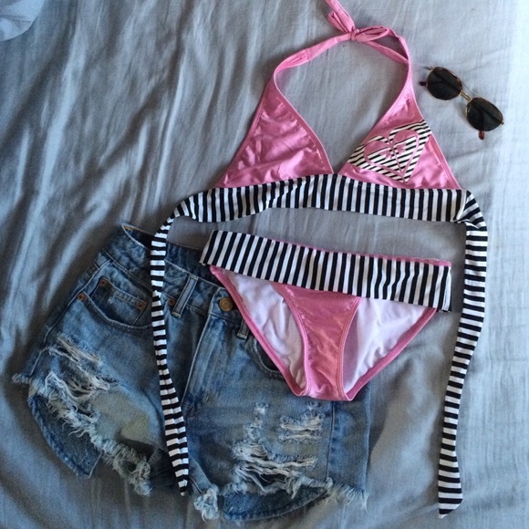 💕Roxy Pink Bathing Suits Set💕 - Picture 1 of 4
