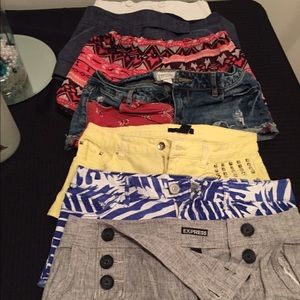 7 pairs of shorts I gained weight so I can't fit