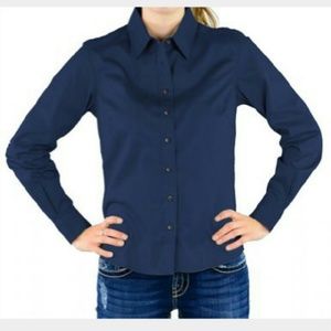 BANANA REPUBLIC NAVY  BUTTONED DOWN BLOUSE