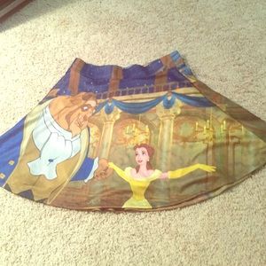 Brand new beauty and the beast skater skirt.