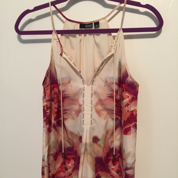 A.n.a Floral No sleeve blouse (S)