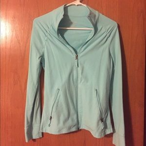 Light blue workout jacket