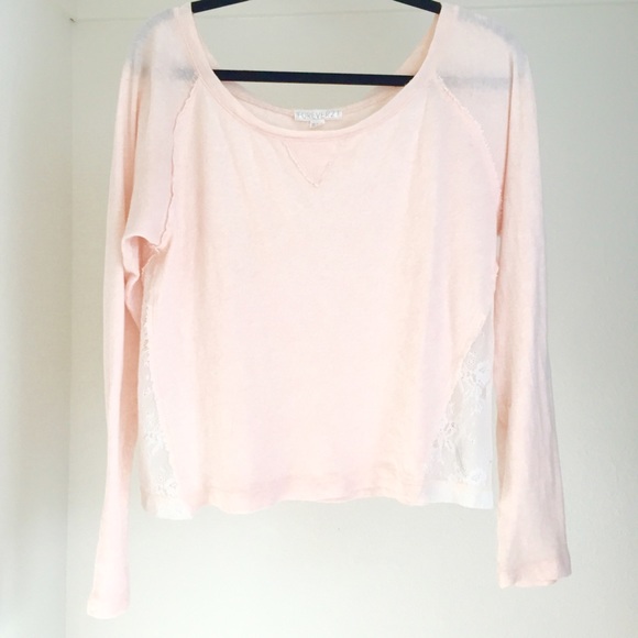 Lace Cut Out Long Sleeve Shirt