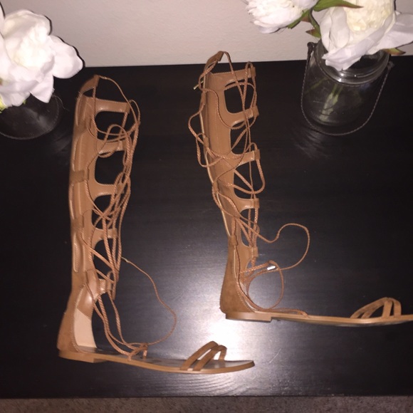 Aldo brown suede gladiator sandals