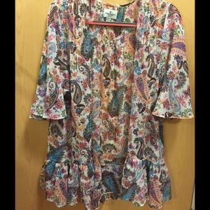 Sheer Paisley Cardigan
