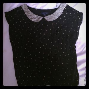Fun American Eagle T: black with gold stars