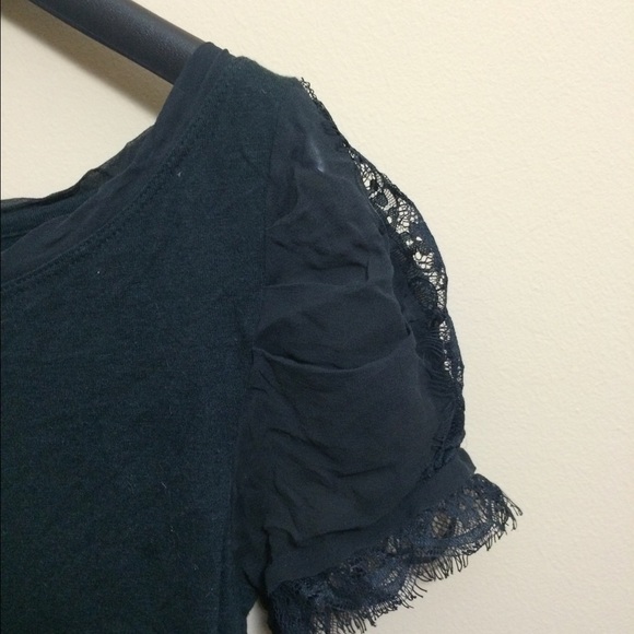 Anthropologie Tee with Lace Detail