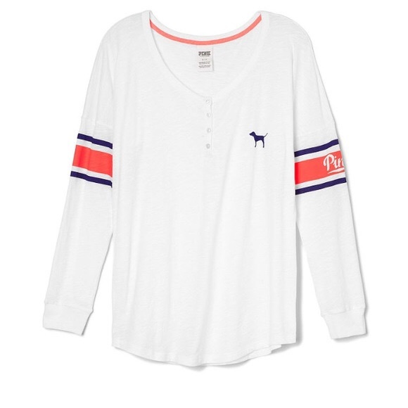 VS Pink Varsity Henley