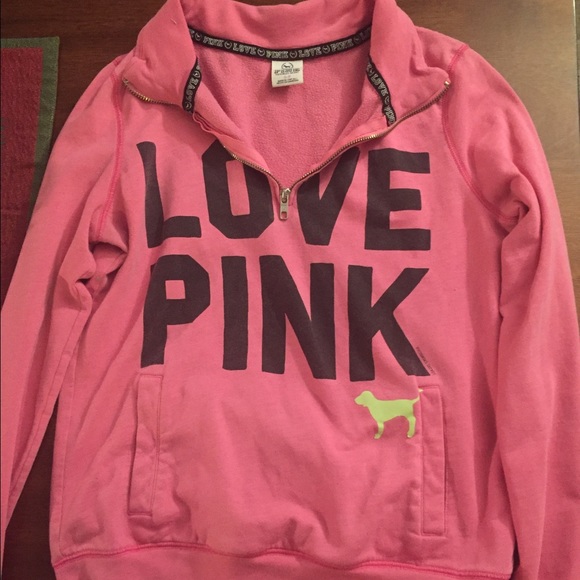Pink VS half zip up