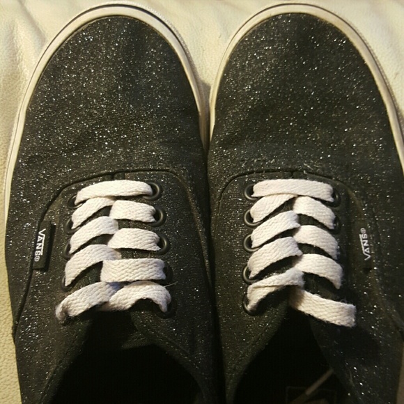 Black glitter vans
