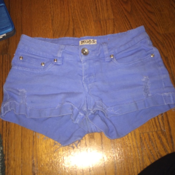 blue short shorts. - Picture 1 of 1