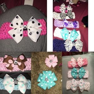 Handmade bows headbands & bow ties 4 boys & girls