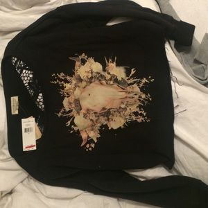 Denim and supply crop sweater