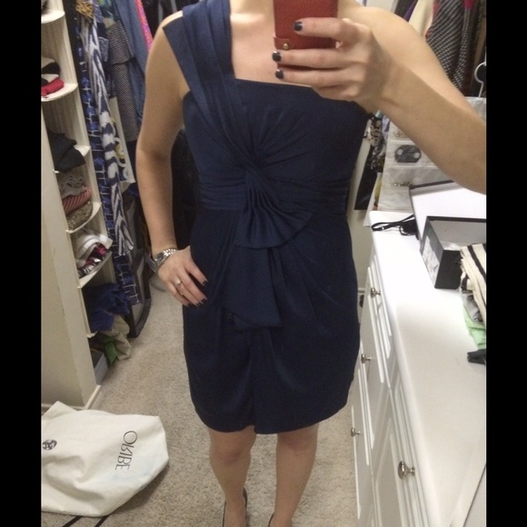 BCBG navy cocktail dress