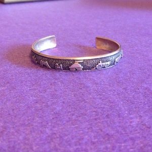 Vintage sterling silver cuff bracelet