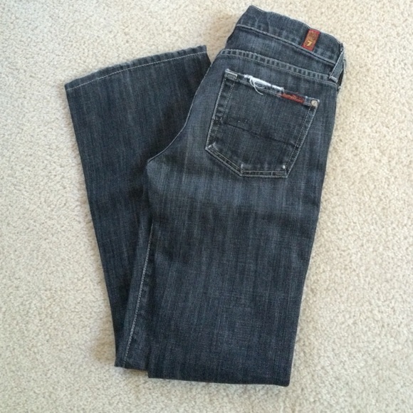 7 for all Mankind Denim - 7 for all man kind black distressed jeans