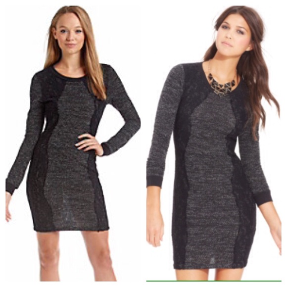 Dresses & Skirts - Trixxi® Lace Panel Fitted Dress