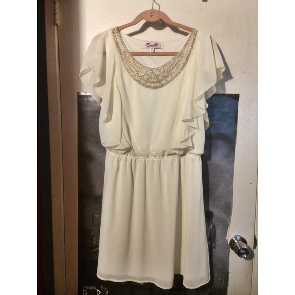 White Sequin Dress