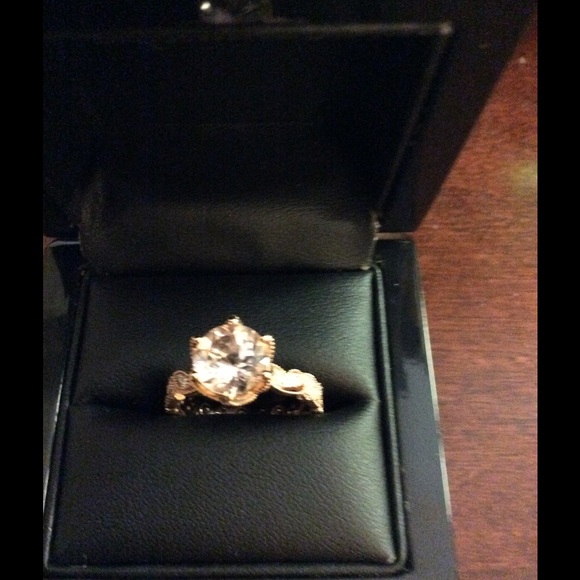 Huge morganite & diamond ring 14 karat rose gold - Picture 2 of 4