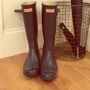 Hunter Navy Blue Rain Boots Size 8 (US)