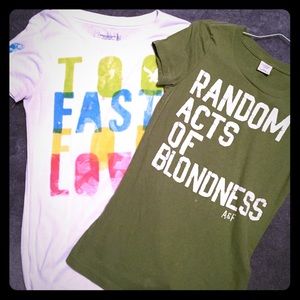 (2) American Eagle / A&F Fitted Tshirts