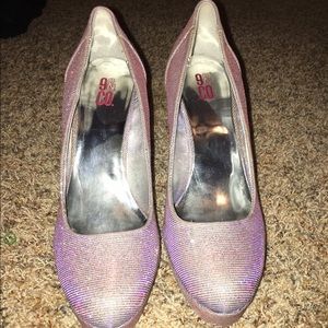 Purple/pink sparkly heels