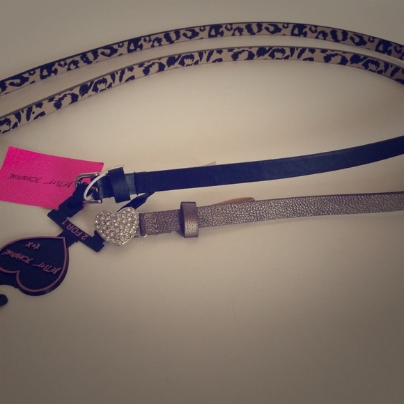 Betsey Johnson Accessories - Betsey Johnson twin skinny belts!