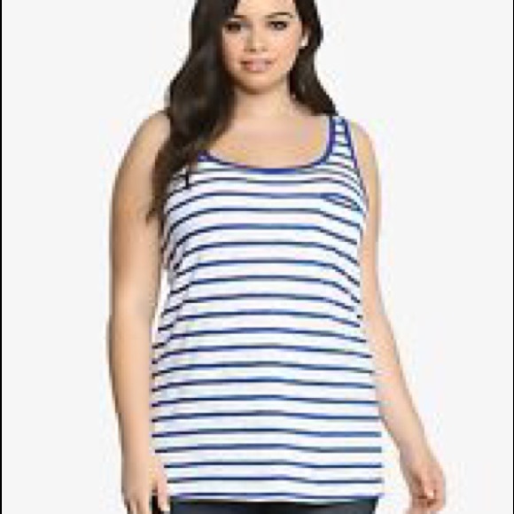 Torrid blue and white tank