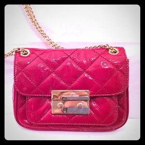 Michael Kors Red Patent Quilted Crossbody