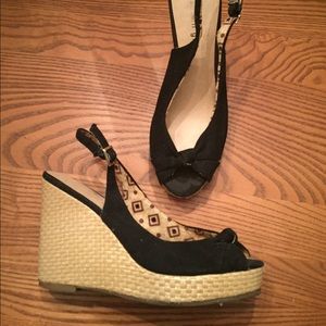 Madden Girl black & hemp wedge - size 9