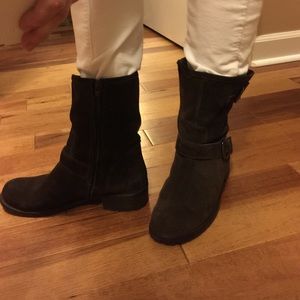 Suede Mid-Calf Boots