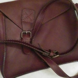 Eddie Bauer cognac satchel