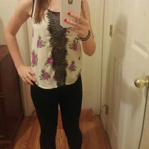 Digital purple rose tanktop